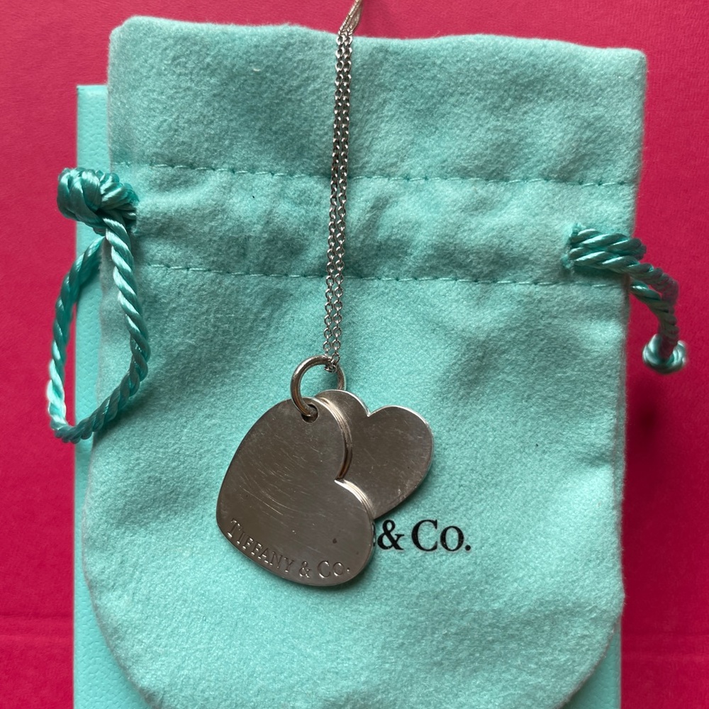 Authentic double heart necklace